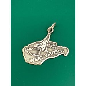 .925 West Virginia State Sterling Silver Jewelry Charm #travel #coal mines